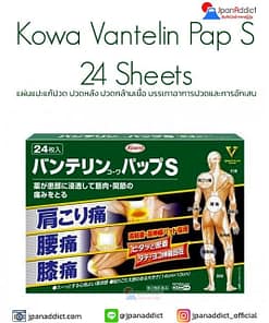 Kowa Vantelin Pap S Pain Relieving Patches แผ่นแปะแก้ปวดญี่ปุ่น 24แผ่น